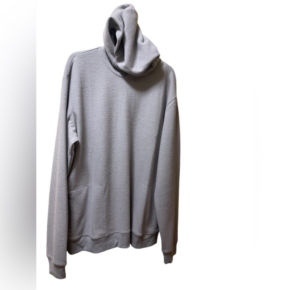 BEAUSE SOLID FLEECE PULLOVER HOODIE MEN ZIP-POCKETS HEATHER GRAY COLOR SIZE XXL - Picture 4 of 9